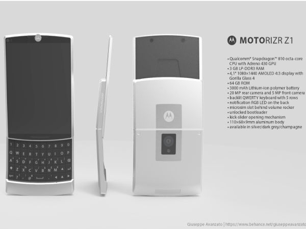 మోటరోలా మోటోరైజర్ జెడ్1 (Motorola MOTORIZR Z1)
