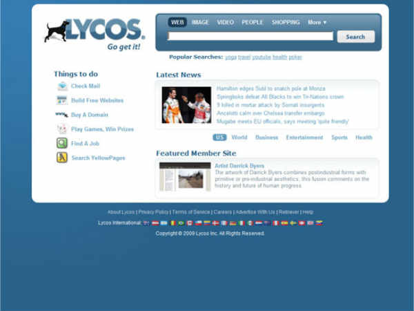 10. లైకోస్ (www.lycos.com)