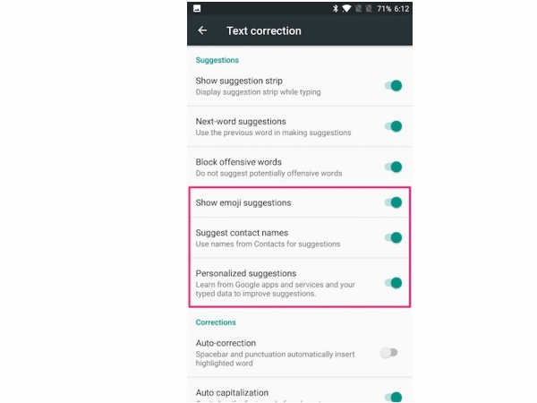 Text Prediction and Personalized Suggestions