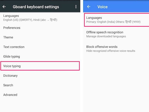 Glide Typing