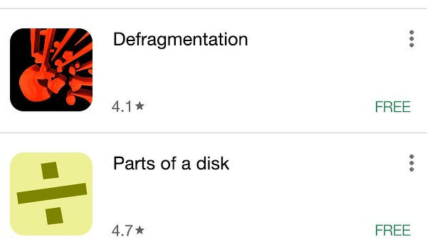 Defragmentation apps