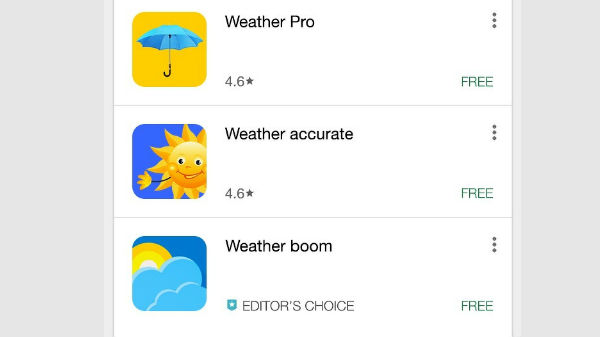 Weather apps