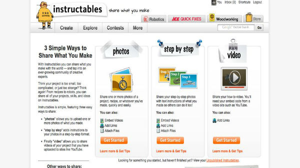 Instructables: Get instructions on anything and everything