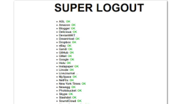 Super Log Out: One click and you’re logged out