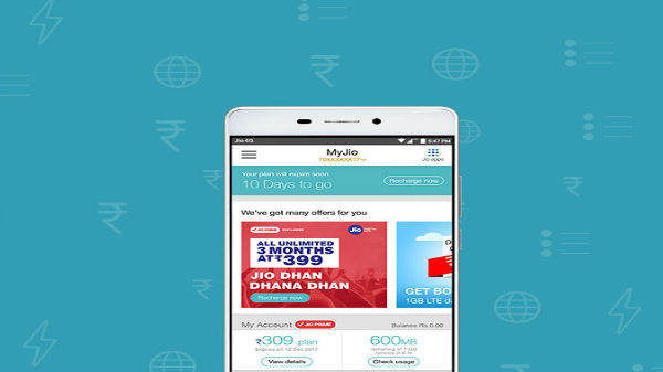 దీనికి సంబంధించి My Jio అప్లికేషన్ లో....
