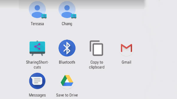 Quick file sharing option