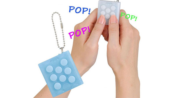 Bubble wrap keychain