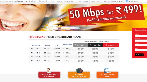 ACT ఫైబర్నెట్ vs హాత్వే బ్రాడ్బ్యాండ్: 50 Mbps ప్లాన్లు