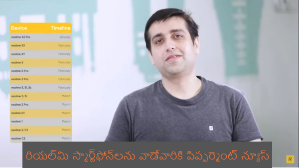 రియల్మి స్మార్ట్ఫోన్ల VoWiFi అప్డేట్ లిస్ట్