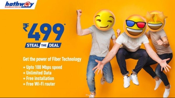హాత్వే 100 Mbps బ్రాడ్బ్యాండ్ ప్లాన్