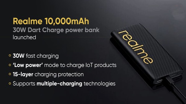 రియల్మి 30W డార్ట్ ఛార్జ్ 10000mAh పవర్ బ్యాంక్ స్పెసిఫికేషన్స్