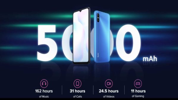 రెడ్మి 9A 5,000mAh బ్యాటరీ