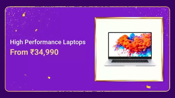అధిక పనితీరు laptop లు రూ.34,990