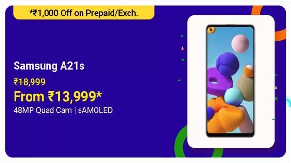 Samsung A21S పై 16% ఆఫర్