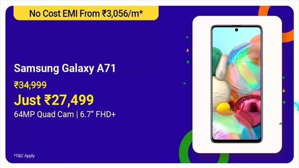 Samsung Galaxy A71 పై 21% ఆఫర్.