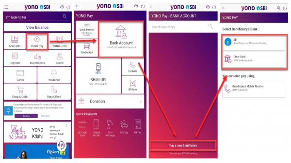 SBI YONO యాప్లో లబ్ధిదారులను జోడించడం ఎలా? SBI YONO యాప్లో లబ్ధిదారులను జోడించడం ఎలా?
